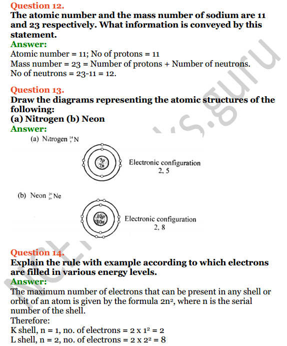 Selina Concise Chemistry Class 8 ICSE Solutions Chapter 4 Atomic Structure 8