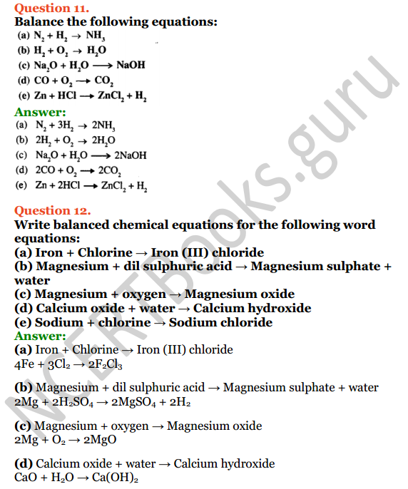 Selina Concise Chemistry Class 8 ICSE Solutions Chapter 5 Language of Chemistry 10