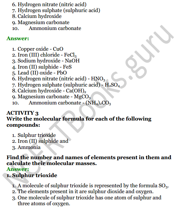 Selina Concise Chemistry Class 8 ICSE Solutions Chapter 5 Language of Chemistry 2