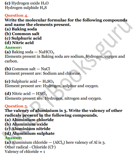 Selina Concise Chemistry Class 8 ICSE Solutions Chapter 5 Language of Chemistry 5