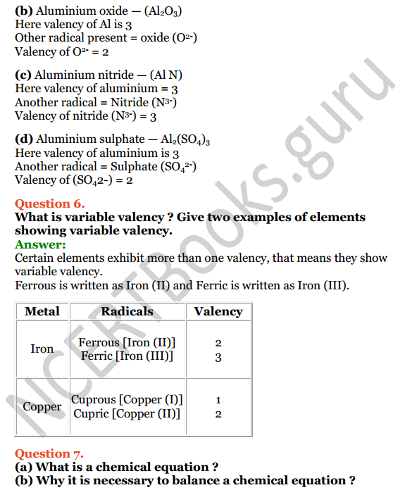 Selina Concise Chemistry Class 8 ICSE Solutions Chapter 5 Language of Chemistry 6