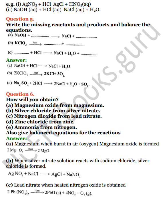 Selina Concise Chemistry Class 8 ICSE Solutions Chapter 6 Chemical Reactions 11