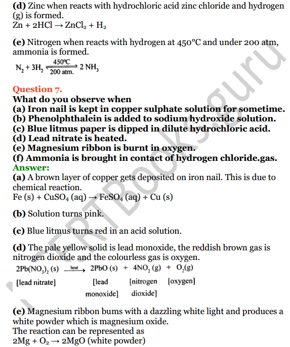Selina Concise Chemistry Class 8 ICSE Solutions Chapter 6 Chemical Reactions 12
