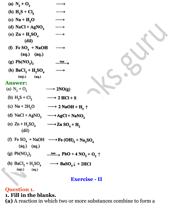 Selina Concise Chemistry Class 8 ICSE Solutions Chapter 6 Chemical Reactions 6