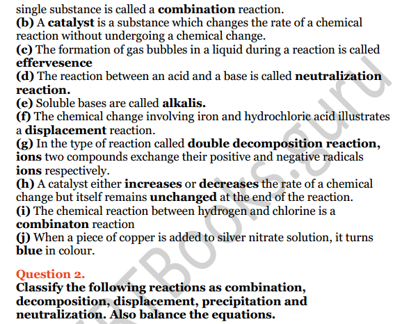 Selina Concise Chemistry Class 8 ICSE Solutions Chapter 6 Chemical Reactions 7