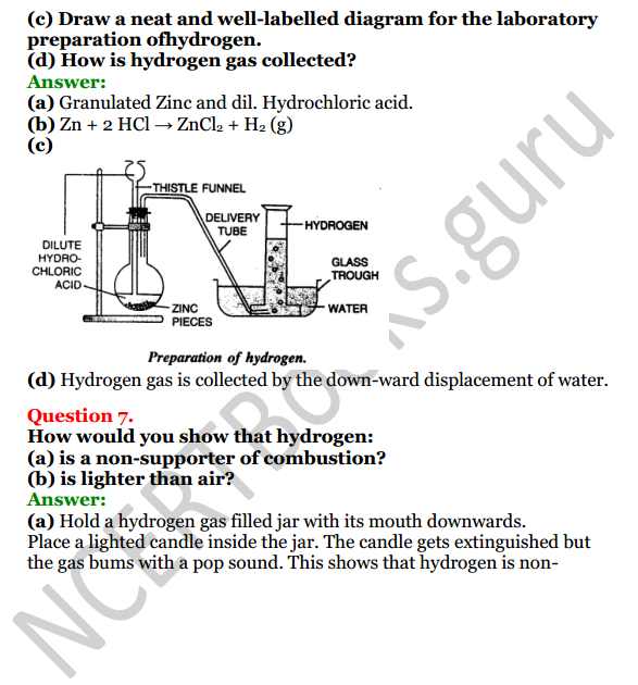 Selina Concise Chemistry Class 8 ICSE Solutions Chapter 7 Hydrogen 4