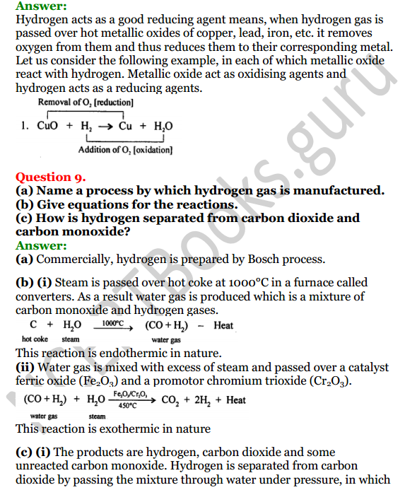 Selina Concise Chemistry Class 8 ICSE Solutions Chapter 7 Hydrogen 6