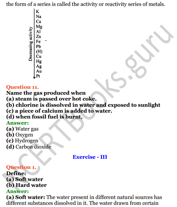 Selina Concise Chemistry Class 8 ICSE Solutions Chapter 8 Water 10