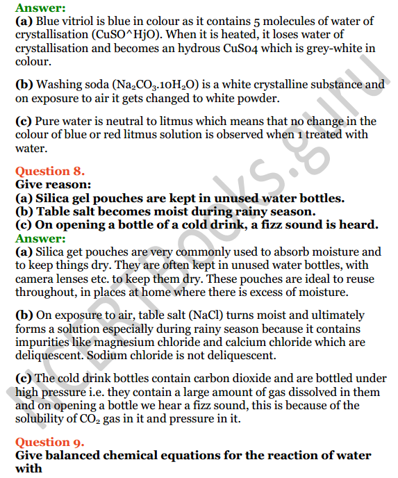 Selina Concise Chemistry Class 8 ICSE Solutions Chapter 8 Water 7