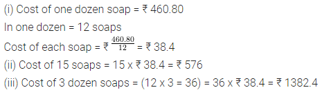 Selina Concise Mathematics Class 6 ICSE Solutions Chapter 13 Unitary Method Ex 13A 3