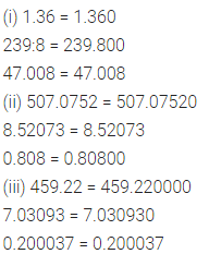 Selina Concise Mathematics Class 6 ICSE Solutions Chapter 15 Decimal Fractions Ex 15A 2