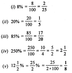 Selina Concise Mathematics Class 6 ICSE Solutions Chapter 16 Percent (Percentage) Ex 16A 4