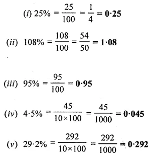 Selina Concise Mathematics Class 6 ICSE Solutions Chapter 16 Percent (Percentage) Ex 16A 5