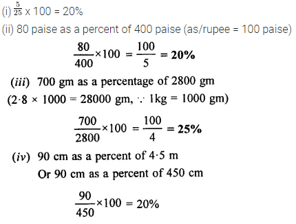 Selina Concise Mathematics Class 6 ICSE Solutions Chapter 16 Percent (Percentage) Ex 16B 7