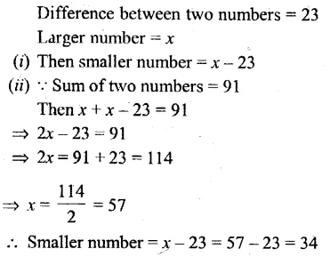 Selina Concise Mathematics Class 6 ICSE Solutions Chapter 22 Simple (Linear) Equations Revision Ex 109