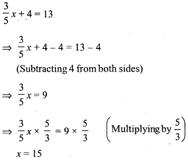 Selina Concise Mathematics Class 6 ICSE Solutions Chapter 22 Simple (Linear) Equations Revision Ex 73