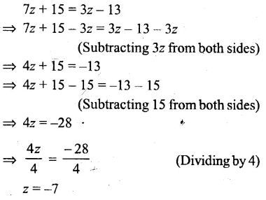 Selina Concise Mathematics Class 6 ICSE Solutions Chapter 22 Simple (Linear) Equations Revision Ex 98