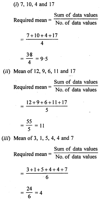 Selina Concise Mathematics Class 6 ICSE Solutions Chapter 34 Mean and Median Ex 34A 1