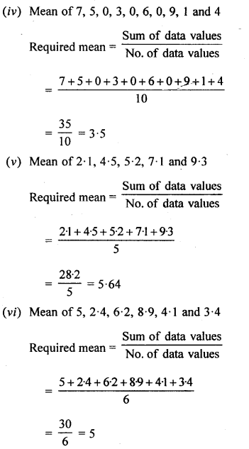 Selina Concise Mathematics Class 6 ICSE Solutions Chapter 34 Mean and Median Ex 34A 2