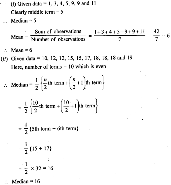 Selina Concise Mathematics Class 6 ICSE Solutions Chapter 34 Mean and Median Ex 34B 12