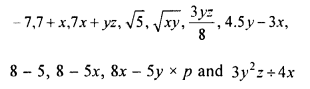 Selina Concise Mathematics Class 8 ICSE Solutions Chapter 11 Algebraic Expressions (Including Operations on Algebraic Expressions) Ex 11A Q1