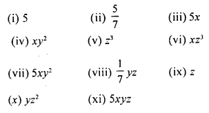 Selina Concise Mathematics Class 8 ICSE Solutions Chapter 11 Algebraic Expressions (Including Operations on Algebraic Expressions) Ex 11A Q6