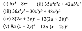 Selina Concise Mathematics Class 8 ICSE Solutions Chapter 13 Factorisation Ex 13F Q1