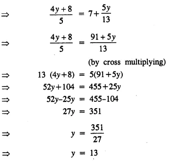 Selina Concise Mathematics Class 8 ICSE Solutions Chapter 14 Linear Equations in one Variable (With Problems Based on Linear equations) Ex 14A 13