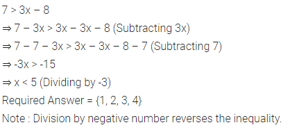 Selina Concise Mathematics Class 8 ICSE Solutions Chapter 15 Linear Inequations (Including Number Lines) Ex 15A 3