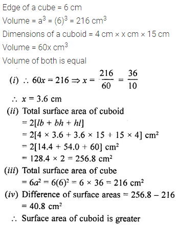 Selina Concise Mathematics Class 8 ICSE Solutions Chapter 21 Surface Area, Volume and Capacity (Cuboid, Cube and Cylinder) Ex 21C 28
