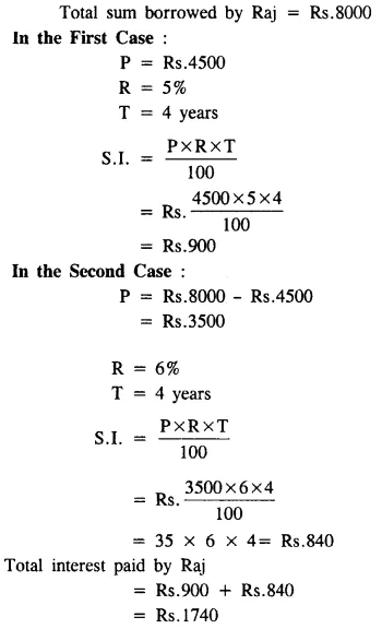 Selina Concise Mathematics Class 8 ICSE Solutions Chapter 9 Simple and Compound Interest Ex 9A 14