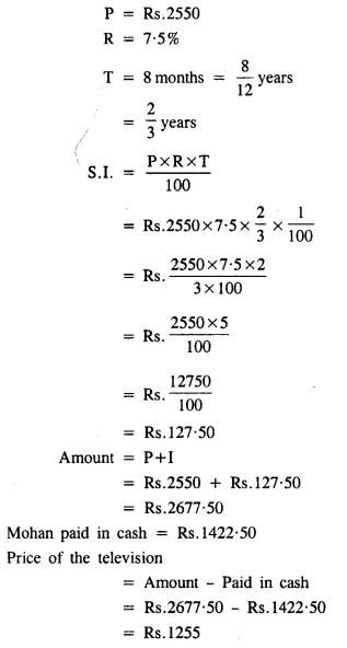 Selina Concise Mathematics Class 8 ICSE Solutions Chapter 9 Simple and Compound Interest Ex 9A 17