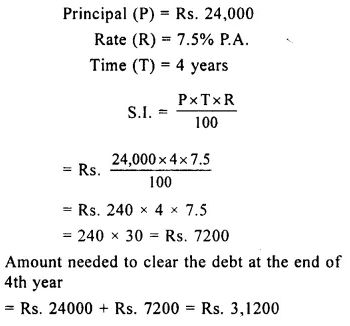 Selina Concise Mathematics Class 8 ICSE Solutions Chapter 9 Simple and Compound Interest Ex 9A 3