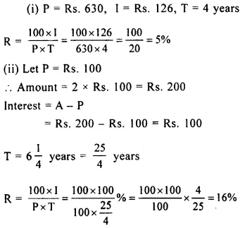 Selina Concise Mathematics Class 8 ICSE Solutions Chapter 9 Simple and Compound Interest Ex 9A 7
