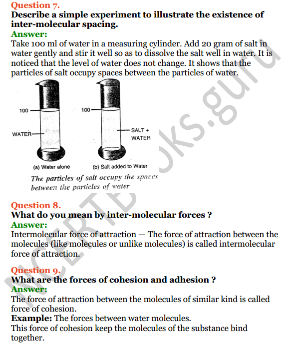 Selina Concise Physics Class 6 ICSE Solutions Chapter 1 Matter 5