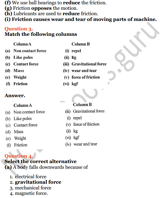 Selina Concise Physics Class 6 ICSE Solutions Chapter 3 Force 2