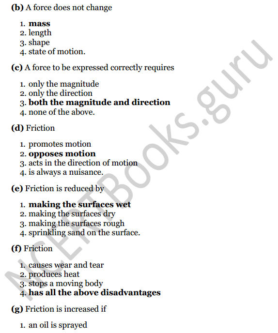 Selina Concise Physics Class 6 ICSE Solutions Chapter 3 Force 3