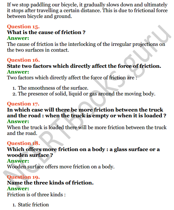 Selina Concise Physics Class 6 ICSE Solutions Chapter 3 Force 8