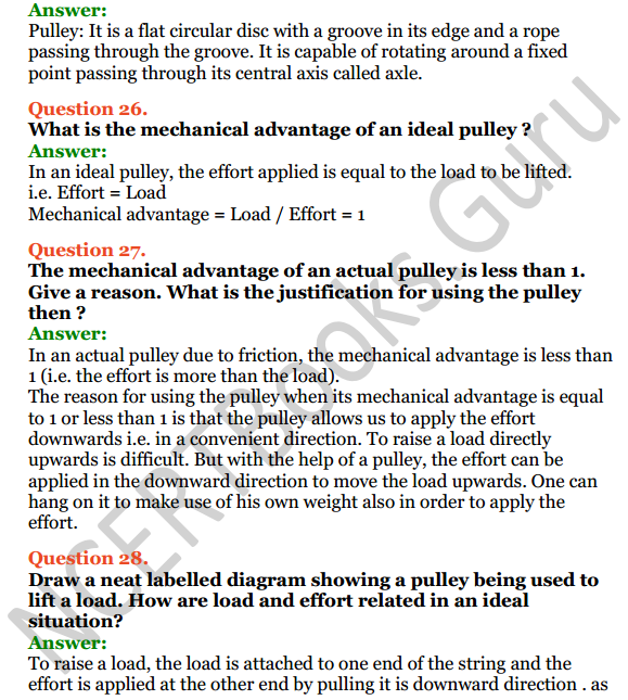 Selina Concise Physics Class 6 ICSE Solutions Chapter 4 Simple Machines 13