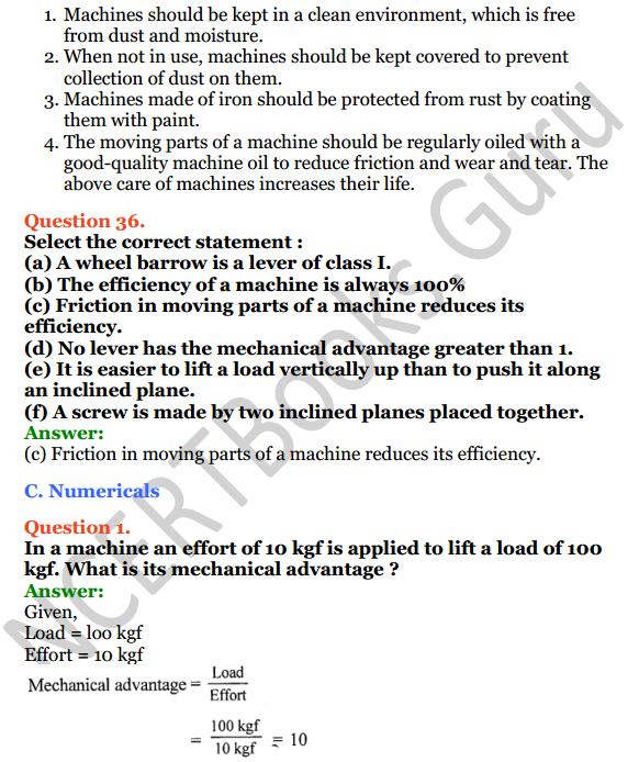 Selina Concise Physics Class 6 ICSE Solutions Chapter 4 Simple Machines 17
