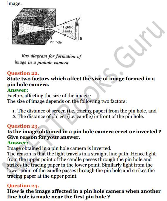 Selina Concise Physics Class 6 ICSE Solutions Chapter 5 Light 10