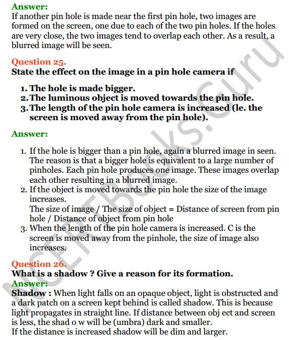 Selina Concise Physics Class 6 ICSE Solutions Chapter 5 Light 11