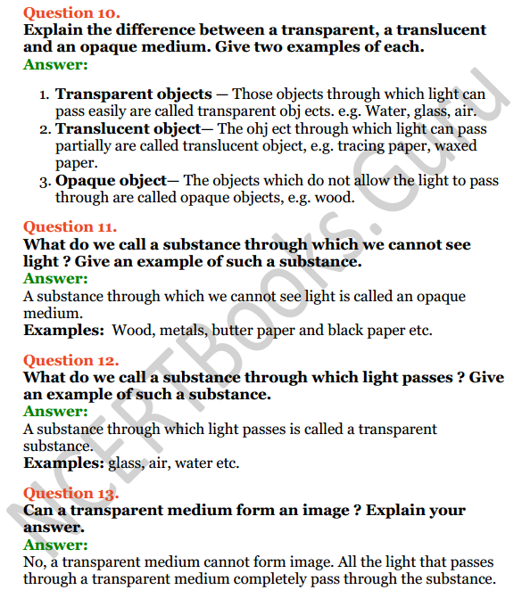 Selina Concise Physics Class 6 ICSE Solutions Chapter 5 Light 6