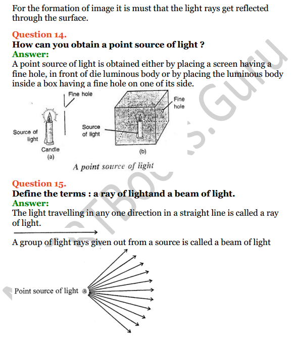 Selina Concise Physics Class 6 ICSE Solutions Chapter 5 Light 7