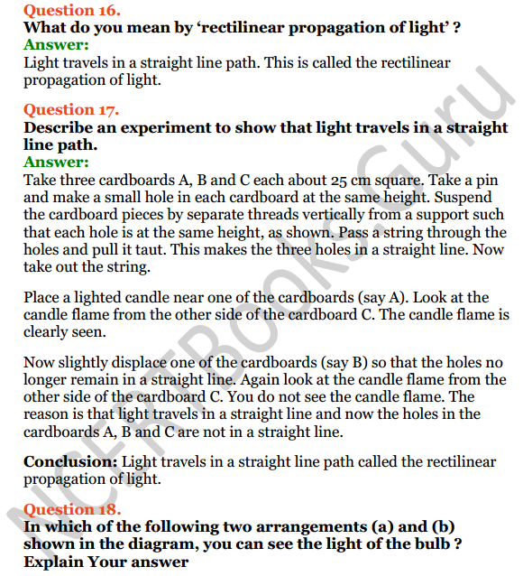 Selina Concise Physics Class 6 ICSE Solutions Chapter 5 Light 8