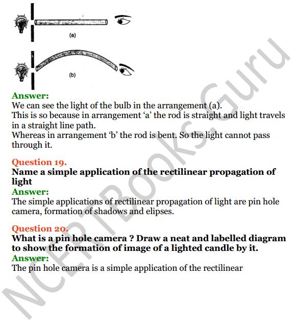 Selina Concise Physics Class 6 ICSE Solutions Chapter 5 Light 9