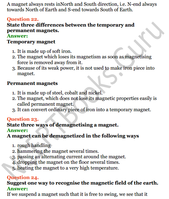 Selina Concise Physics Class 6 ICSE Solutions Chapter 6 Magnetism 12