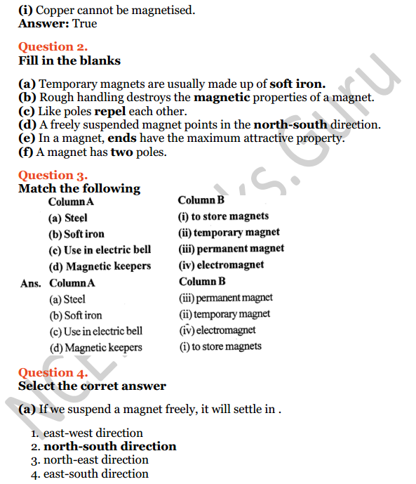 Selina Concise Physics Class 6 ICSE Solutions Chapter 6 Magnetism 2