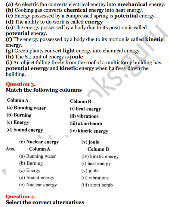 Selina Concise Physics Class 7 ICSE Solutions Chapter 3 Energy 2