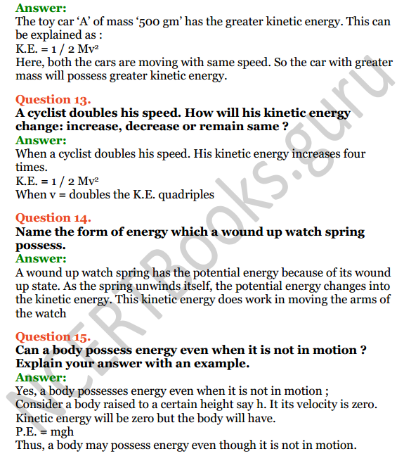 Selina Concise Physics Class 7 ICSE Solutions Chapter 3 Energy 8